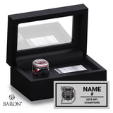 Detroit Redd Doggs Football 2025 Championship Black Standard Window Ring Box