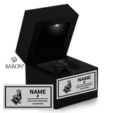 Diamond Ranch Girls Soccer 2024 Championship Black LED Ring Box