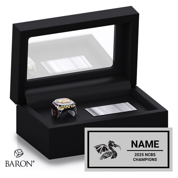 Dramingos Lacrosse 2025 Championship Black Standard Window Ring Box