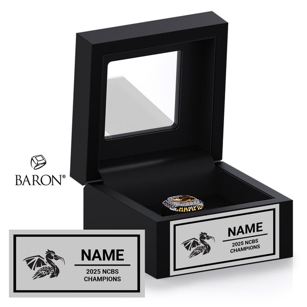 Dramingos Lacrosse 2025 Championship Black Window Ring Box