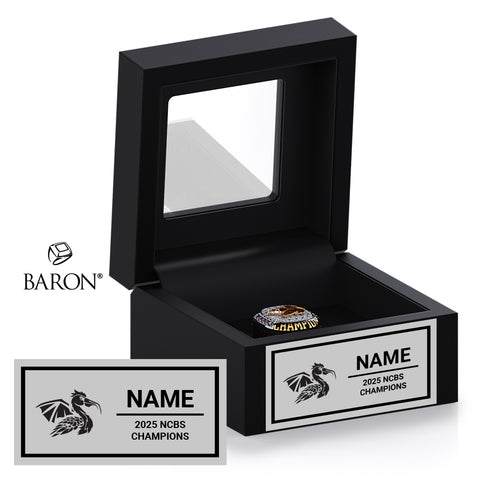 Dramingos Lacrosse 2025 Championship Black Window Ring Box