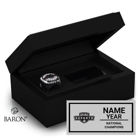 ECAC National Champions Esports Championship Black Standard Window Ring Box