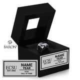 ECSU Hall Of Fame Championship Black Window Ring Box