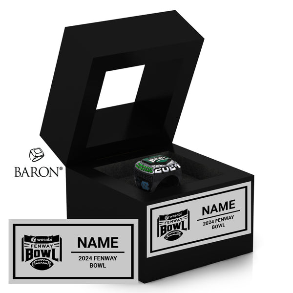 Fenway Bowl Officials Rings 2024 Championship Black Window Ring Box