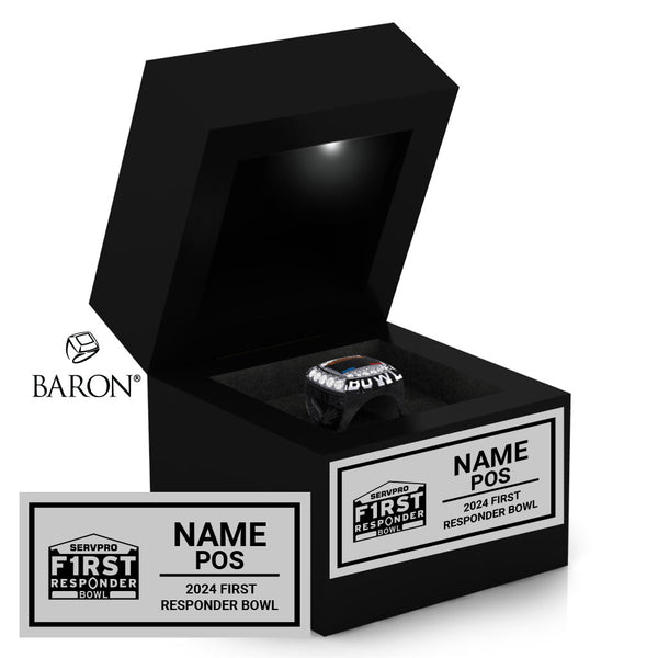 First Responder Bowl Officials 2025 Championship Black LED Ring Box