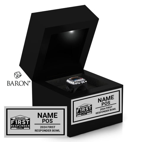 First Responder Bowl Officials 2025 Championship Black LED Ring Box