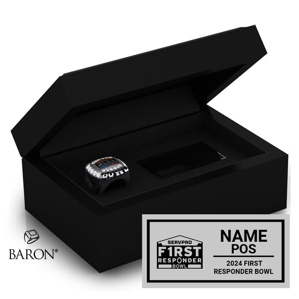 First Responder Bowl Officials 2025 Championship Black Standard Window Ring Box