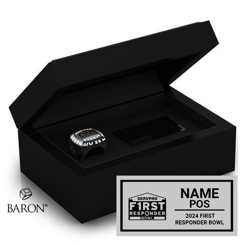First Responder Bowl Officials 2025 Championship Black Standard Window Ring Box