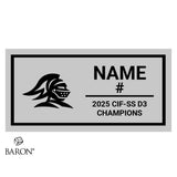 Foothill High School Girls Soccer 2025 Championship Black Standard Window Ring Box