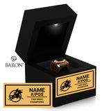 Fort Lewis College Football Hall of Fame 1984 Championship Black LED Ring Box