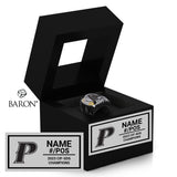Francis Parker Boys Lacrosse 2023 Championship Black Window Ring Box