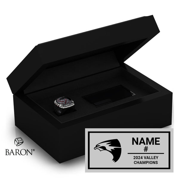 Fresno Christian Girls Volleyball 2024 Championship Black Standard Window Ring Box