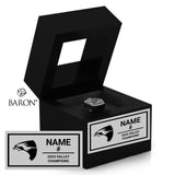 Fresno Christian Girls Volleyball 2024 Championship Black Window Ring Box