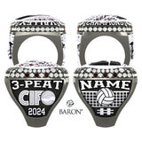 Fresno Christian Girls Volleyball 2024 Championship Ring - Design 2.7 Medium