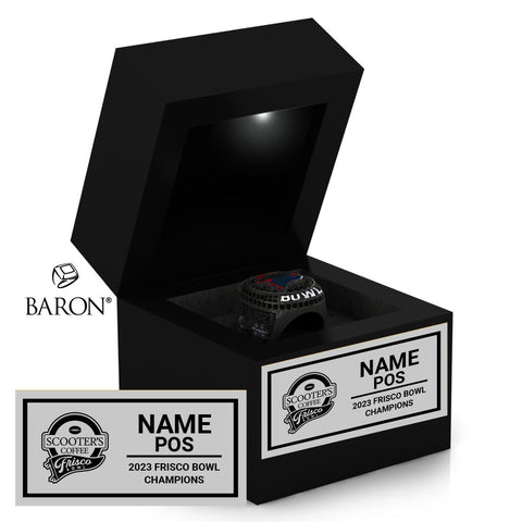 Frisco Bowl Officials 2023 Championship Black LED Ring Box