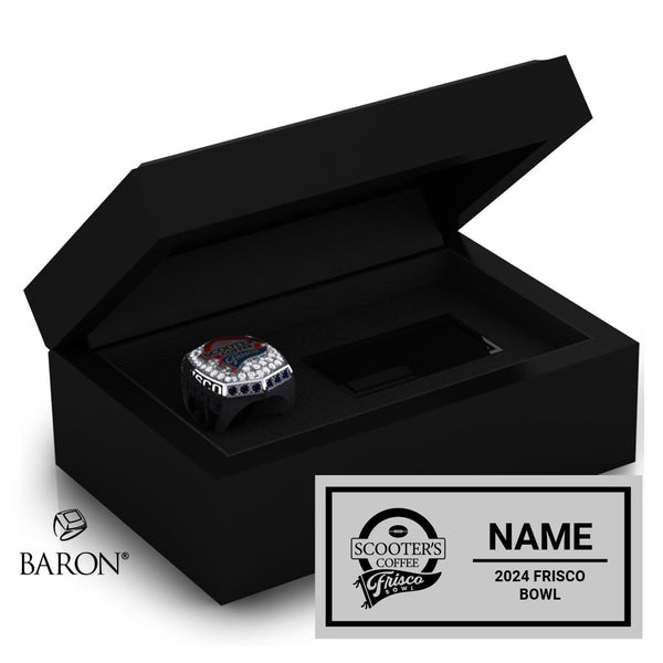 Frisco Bowl Officials 2024 Championship Black Standard Window Ring Box