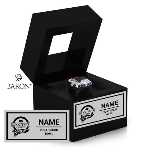 Frisco Bowl Officials 2024 Championship Black Window Ring Box