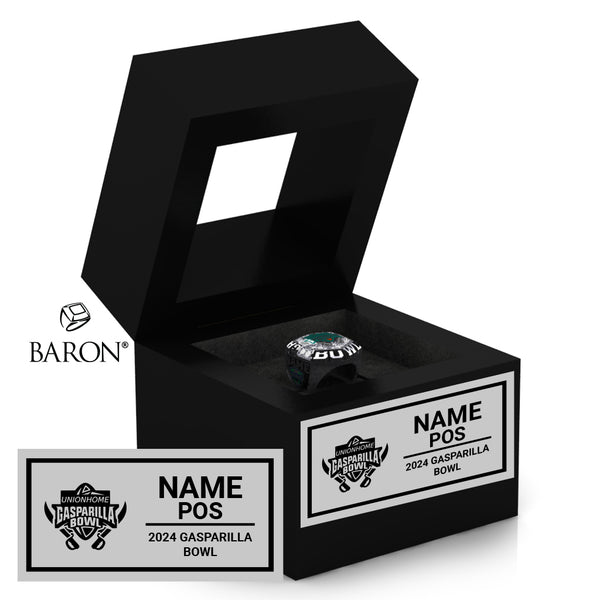 Gasparilla Bowl Officials 2024 Championship Black Window Ring Box