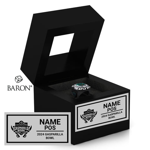 Gasparilla Bowl Officials 2024 Championship Black Window Ring Box