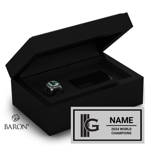 Govenaires Drum and Bugle Corps 2024 Championship Black Standard Window Ring Box