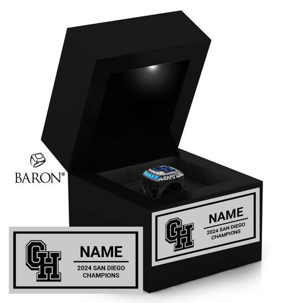 Granite Hills Cheer 2024 Championship Black LED Ring Box