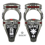 Grizzlies EHS Softball 2024 Championship Ring - Design 3.2