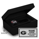 Gunn High School Football 2024 Championship Black Standard Window Ring Box