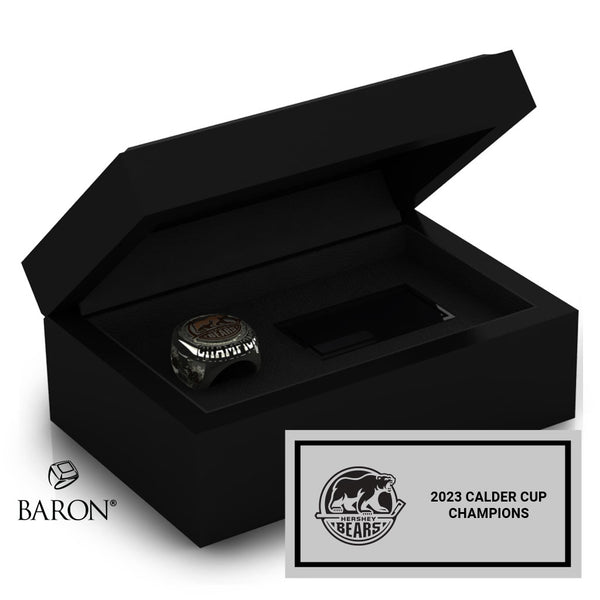 Hershey Bears 2023 Championship Black Standard Fan Window Ring Box