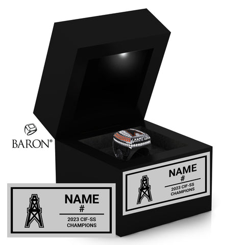 Huntington Beach Boys Water Polo 2023 Championship Black LED Ring Box