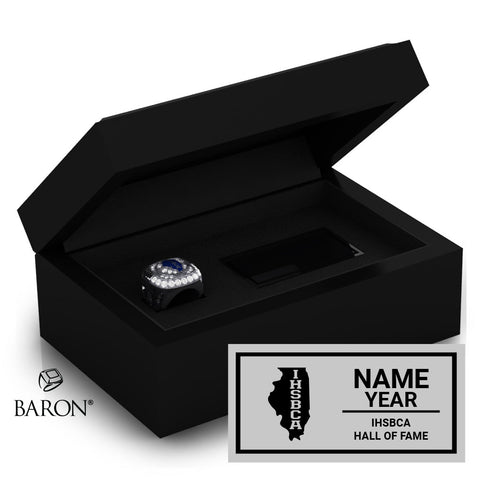 IHSBCA Hall of Fame 2024 Championship Black Standard Window Ring Box