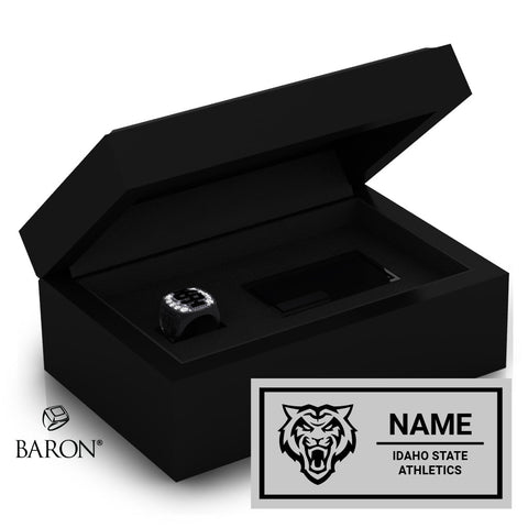 Idaho State University Athletics Commemorative  Black Standard Window Ring Box