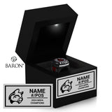 Indiana Wesleyan University Football 2024 Championship Black LED Ring Box