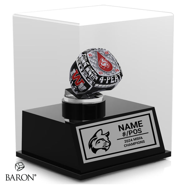 Indiana Wesleyan University Football 2024 Championship Display Case