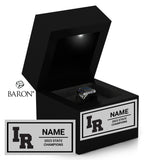 Ironwood Ridge Nighthawks High School Golf 2023 Championship Black LED Ring Box