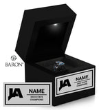 Jackson Academy Volleyball 2023 Championship Black LED Ring Box