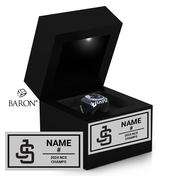 Justin-Siena High School Baseball 2024 Championship Black LED Ring Box