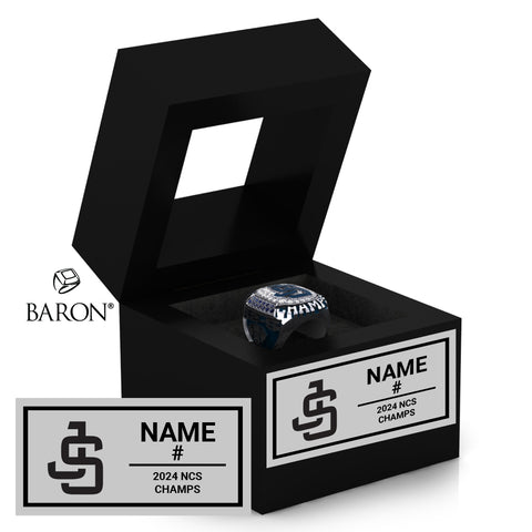 Justin-Siena High School Baseball 2024 Championship Black Window Ring Box