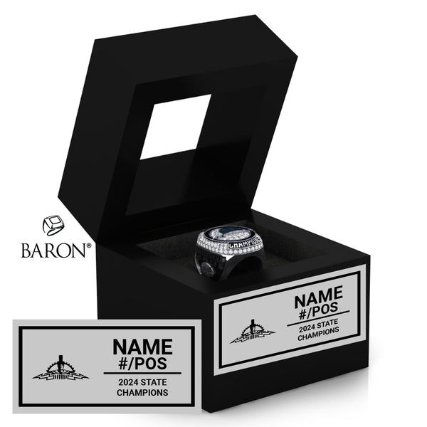 Kamehameha Schools Maui Football 2024 Championship Black Window Ring Box