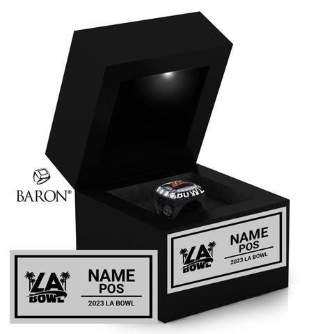 LA Bowl Officials Football 2023 Championship Black LED Ring Box