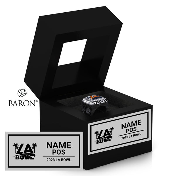 LA Bowl Officials Football 2023 Championship Black Window Ring Box