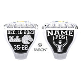 LA Bowl Officials Football 2023 Championship Ring - Design 1.2