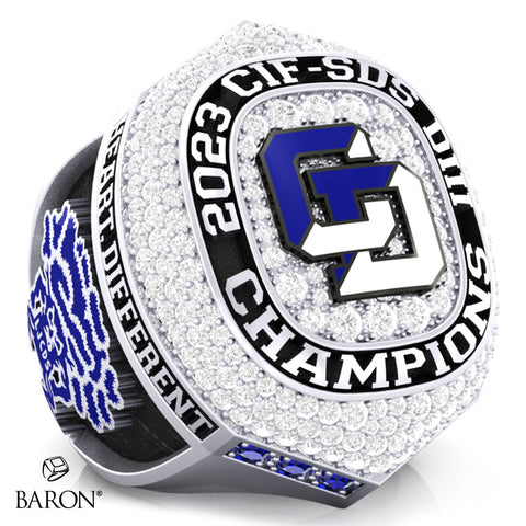 La Jolla Country Day Football 2023 Championship Ring - Design 1.4