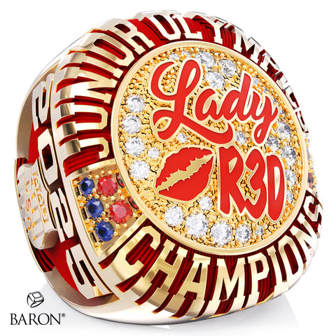 Lady Red Cheer 2025 Order 2 Championship Ring - Design 2.2