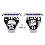 Lakeview Charter Girls Volleyball 2023 Championship Ring - Design 2.1