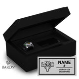 Leigh High School Girls Water Polo 2024 Championship Black Standard Window Ring Box
