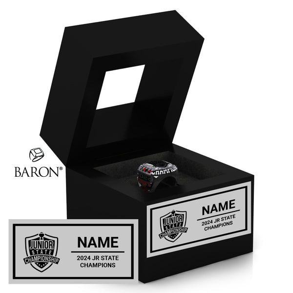 Liberty Cheer 2024 Championship Black Window Ring Box