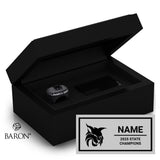Lincoln County Track and Field 2025 Championship Black Standard Window Ring Box