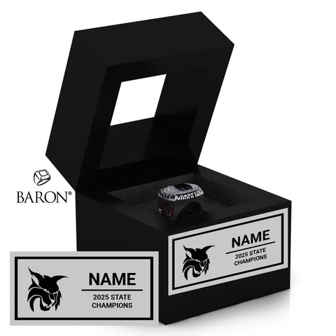 Lincoln County Track and Field 2025 Championship Black Window Ring Box