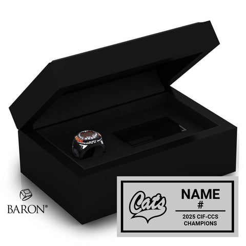 Los Gatos Girls Basketball 2025 Championship Black Standard Window Ring Box