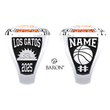 Los Gatos Girls Basketball 2025 Championship Ring - Design 3.1